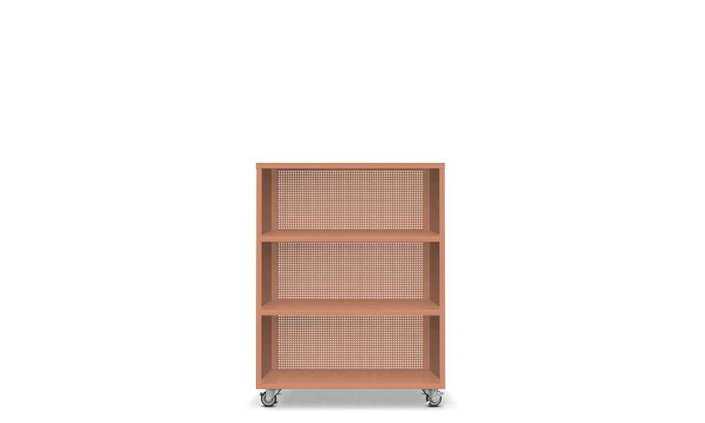 Active Duty Bookcase 3H Perforated Back | WFH