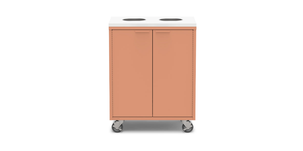 Active Duty Recycling Credenza 30W | 2 Bin