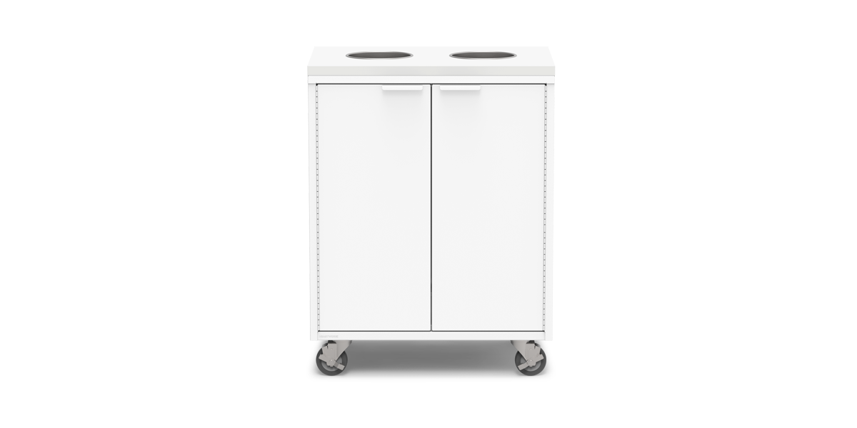 Active Duty Recycling Credenza 30W | 2 Bin