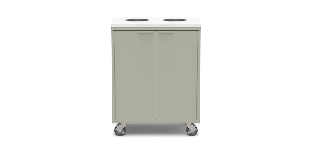 Active Duty Recycling Credenza 30W | 2 Bin