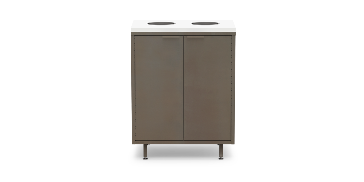 Active Duty Recycling Credenza 30W | 2 Bin