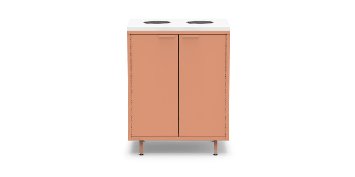 Active Duty Recycling Credenza 30W | 2 Bin