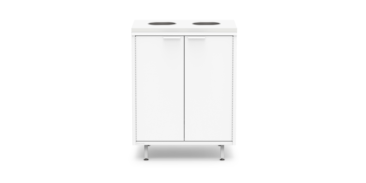 Active Duty Recycling Credenza 30W | 2 Bin