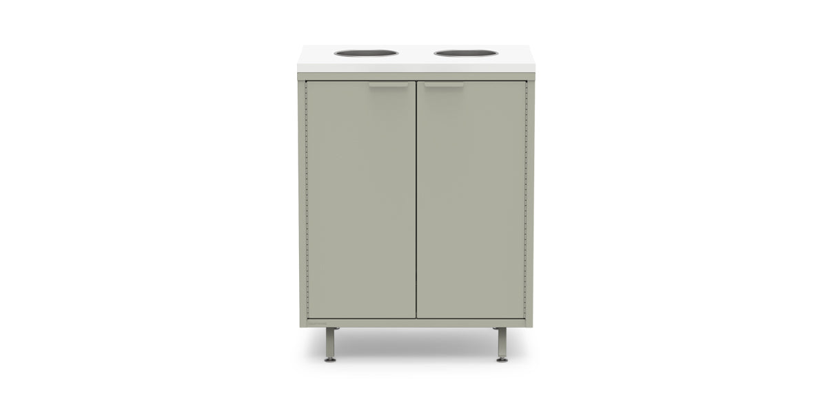 Active Duty Recycling Credenza 30W | 2 Bin