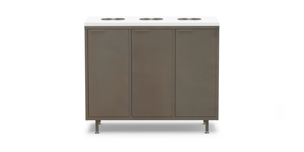 Active Duty Recycling Credenzas 47W | 3 Bin - Heartwork Inc Active Duty Recycling Credenzas 47W | 3 Bin - Heartwork Inc