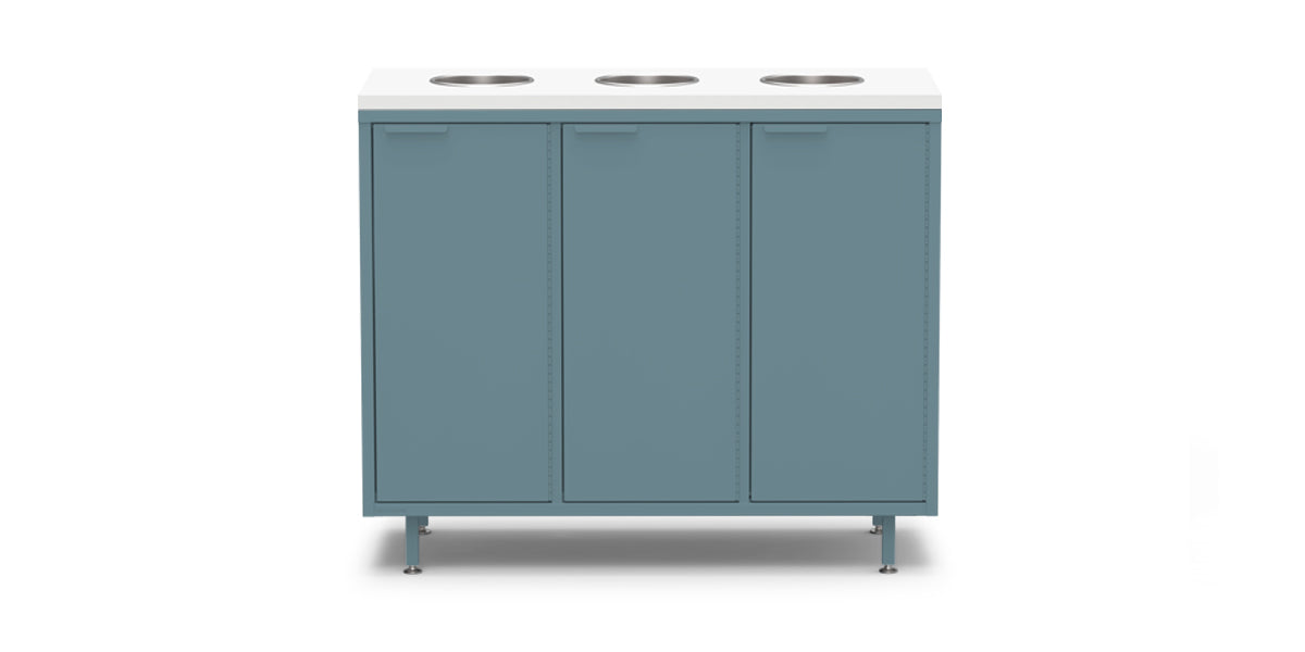 Active Duty Recycling Credenzas 47W | 3 Bin