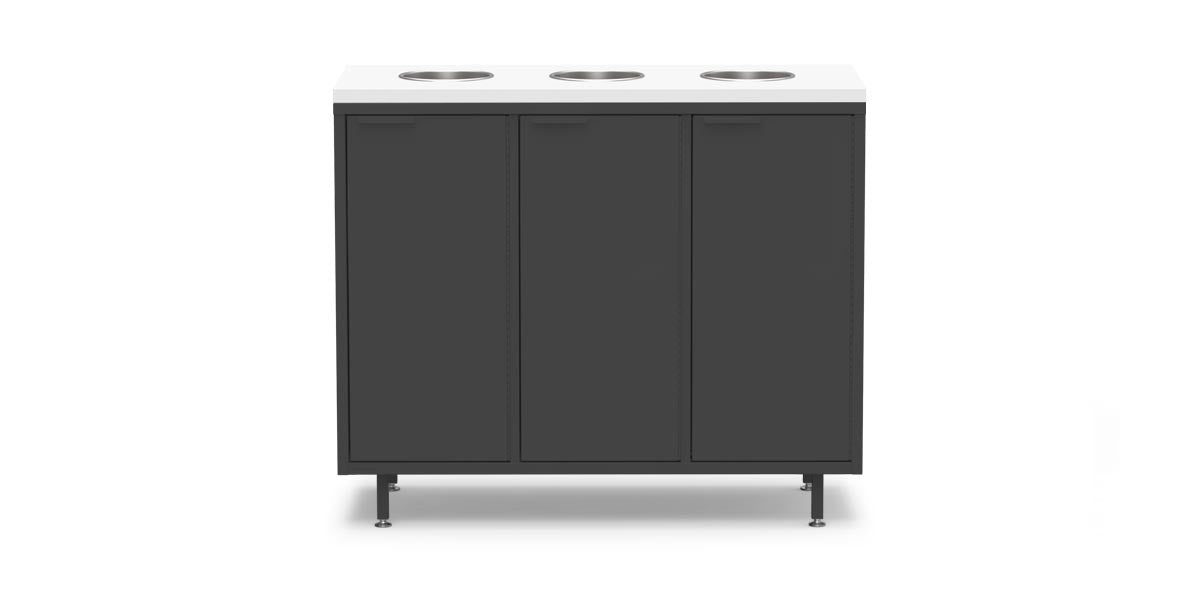 Active Duty Recycling Credenzas 47W | 3 Bin