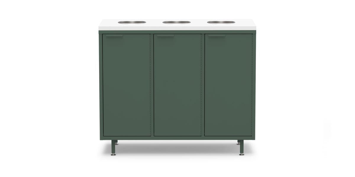 Active Duty Recycling Credenzas 47W | 3 Bin