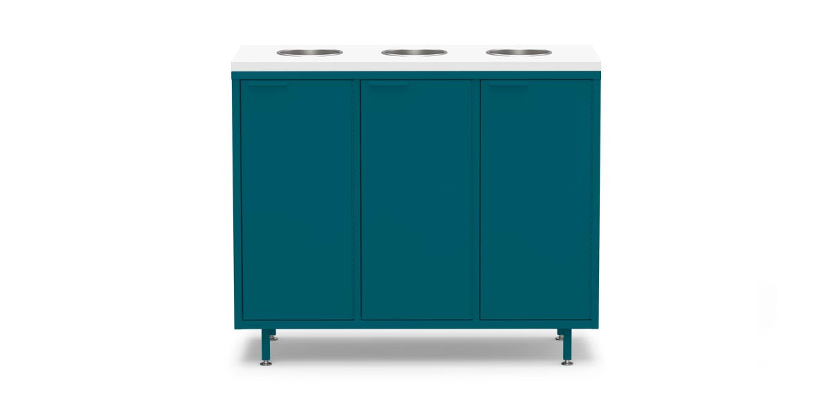 Active Duty Recycling Credenzas 47W | 3 Bin