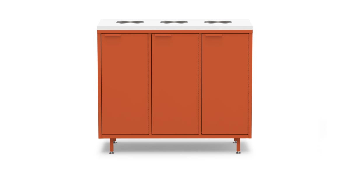 Active Duty Recycling Credenzas 47W | 3 Bin