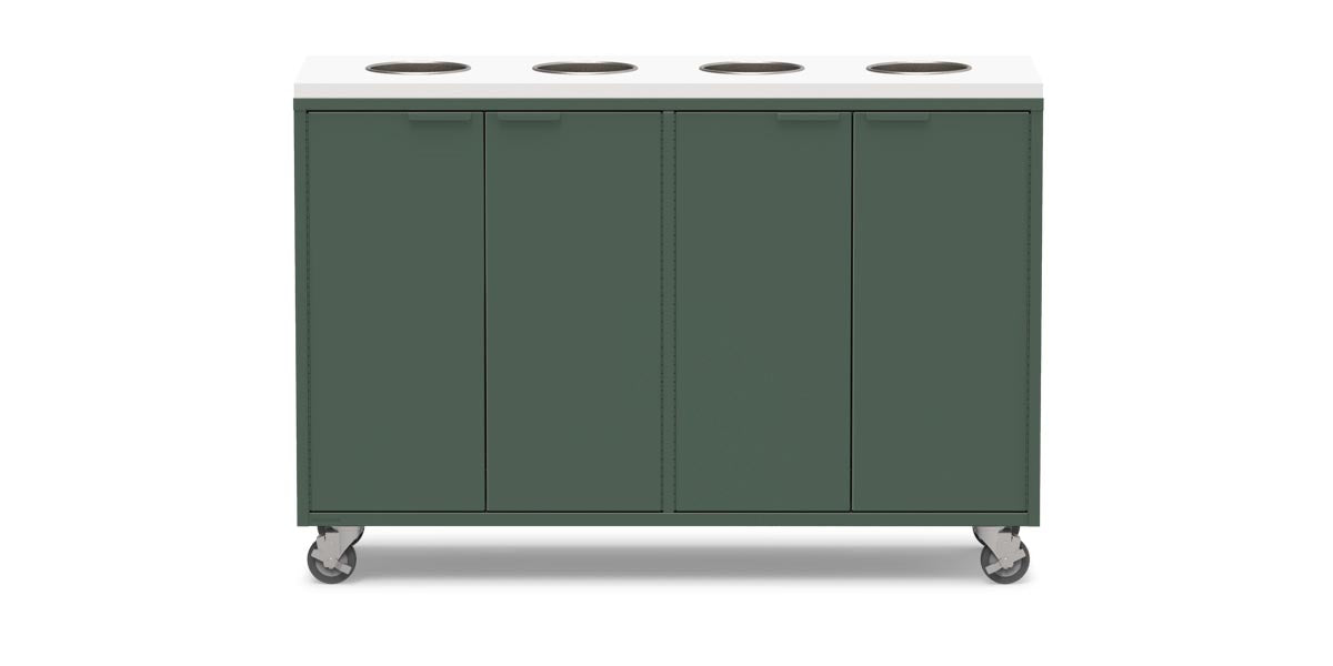 Active Duty Recycling Credenza 60W | 2 - 4 Bin