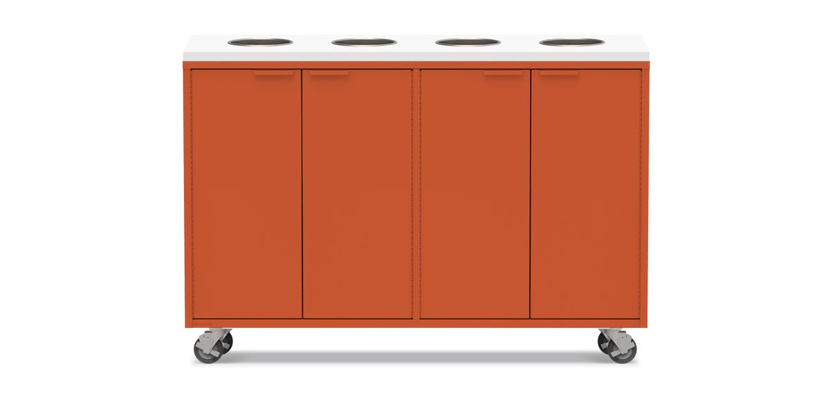 Active Duty Recycling Credenzas 60W | 4 Bin