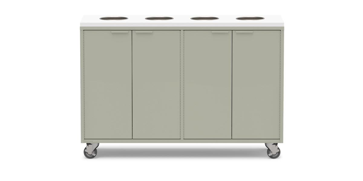 Active Duty Recycling Credenzas 60W | 4 Bin