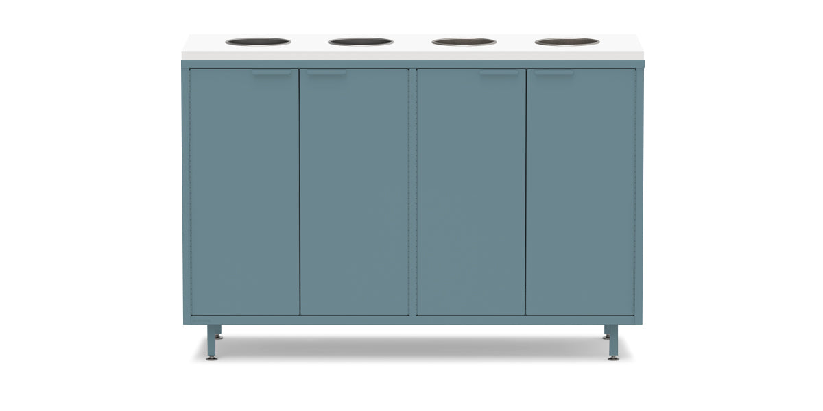 Active Duty Recycling Credenzas 60W | 4 Bin