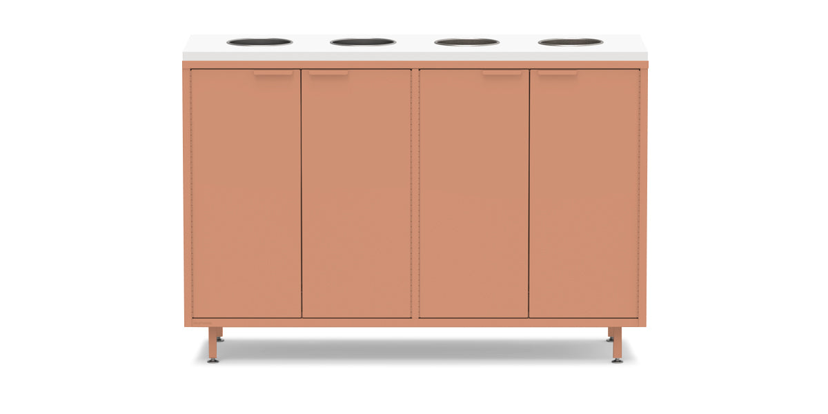 Active Duty Recycling Credenza 60W | 2 - 4 Bin