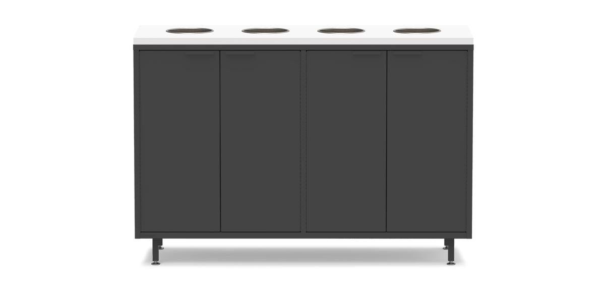 Active Duty Recycling Credenza 60W | 2 - 4 Bin