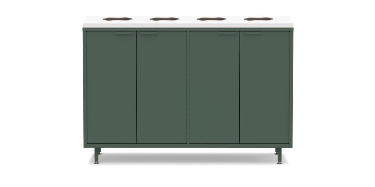 Active Duty Recycling Credenza 60W | 2 - 4 Bin