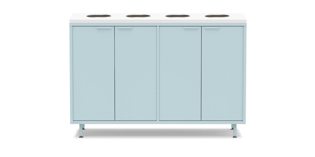 Active Duty Recycling Credenzas 60W | 4 Bin