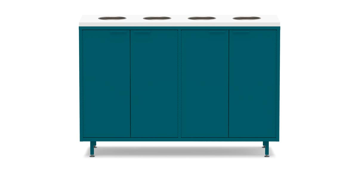 Active Duty Recycling Credenza 60W | 2 - 4 Bin