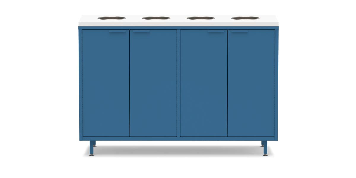 Active Duty Recycling Credenzas 60W | 4 Bin