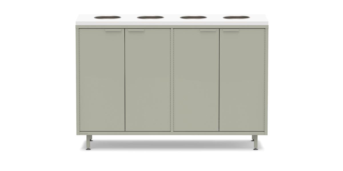 Active Duty Recycling Credenza 60W | 2 - 4 Bin