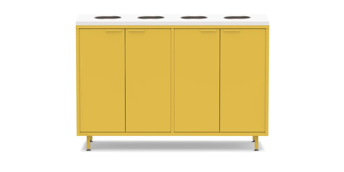 Active Duty Recycling Credenza 60W | 2 - 4 Bin