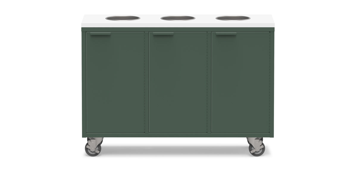 Active Duty ADA Recycling Credenza 47W | 3 Bin