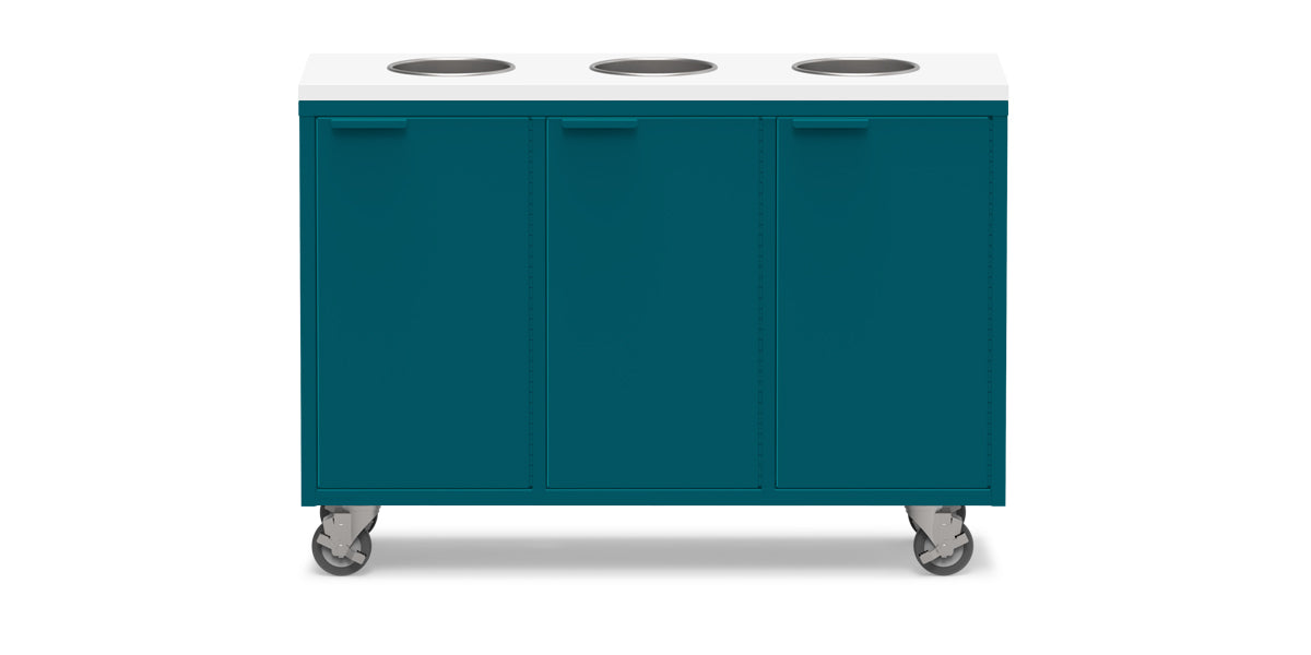 Active Duty ADA Recycling Credenza 47W | 3 Bin
