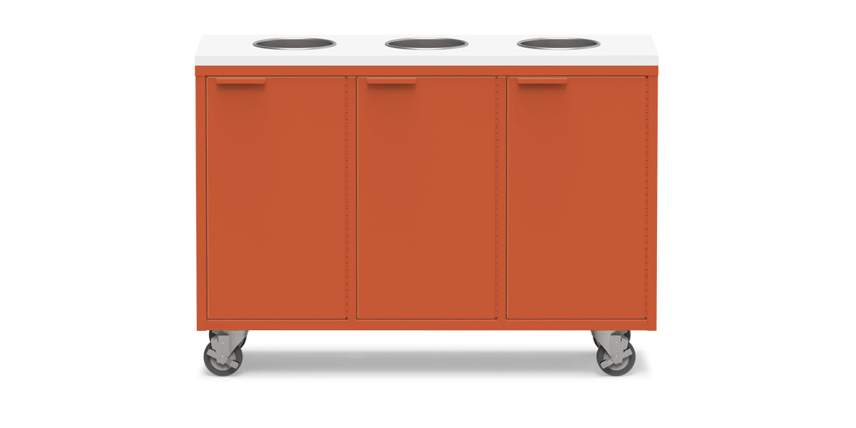 Active Duty ADA Recycling Credenza 47W | 3 Bin