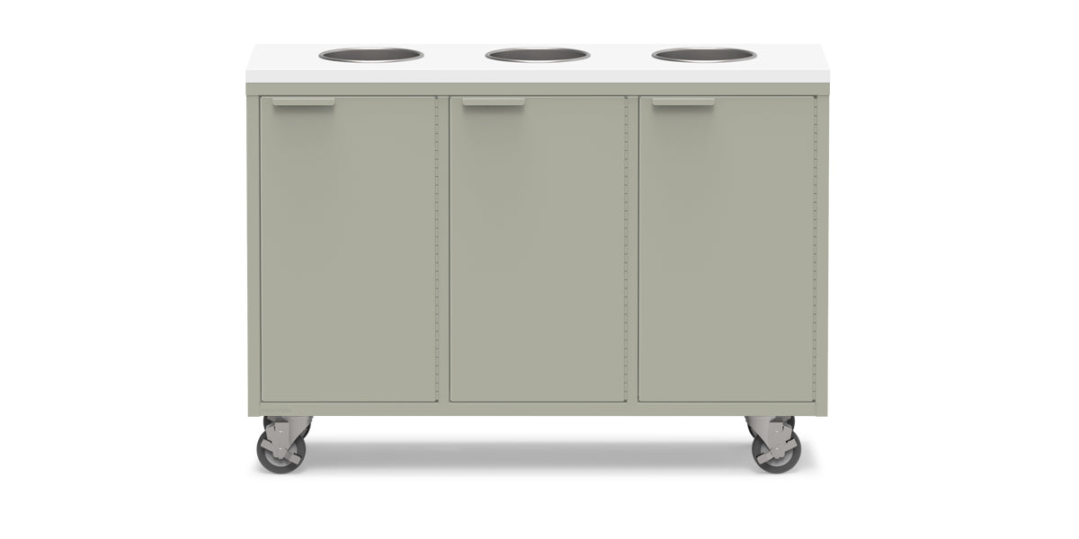 Active Duty ADA Recycling Credenza 47W | 3 Bin