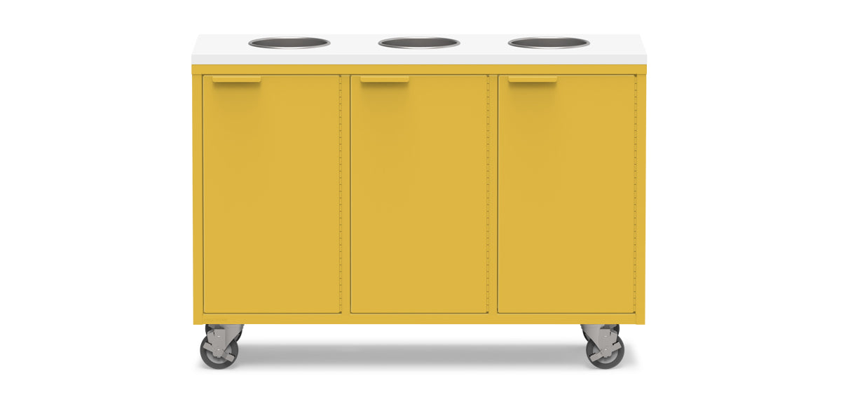 Active Duty ADA Recycling Credenza 47W | 3 Bin