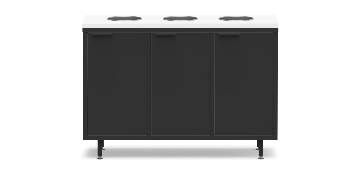 Active Duty ADA Recycling Credenza 47W | 3 Bin
