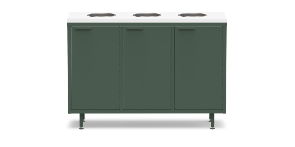Active Duty ADA Recycling Credenza 47W | 3 Bin