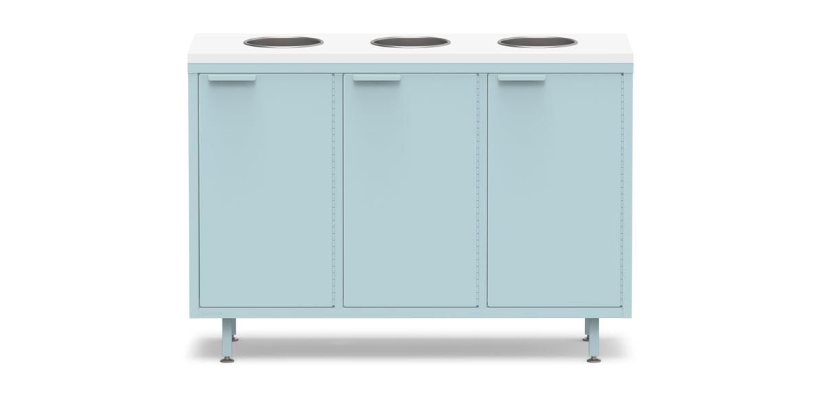 Active Duty ADA Recycling Credenza 47W | 3 Bin