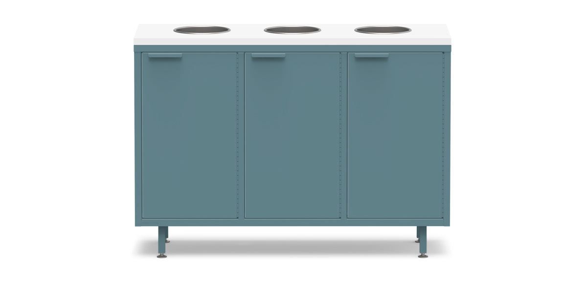 Active Duty ADA Recycling Credenza 47W | 3 Bin
