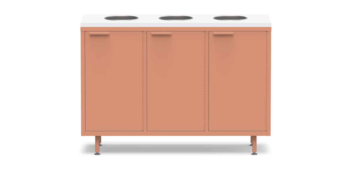 Active Duty ADA Recycling Credenza 47W | 3 Bin