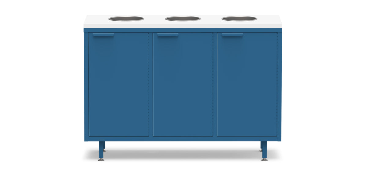 Active Duty ADA Recycling Credenza 47W | 3 Bin