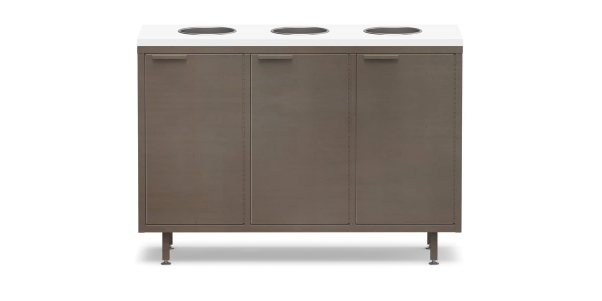 Active Duty ADA Recycling Credenza 47W | 3 Bin