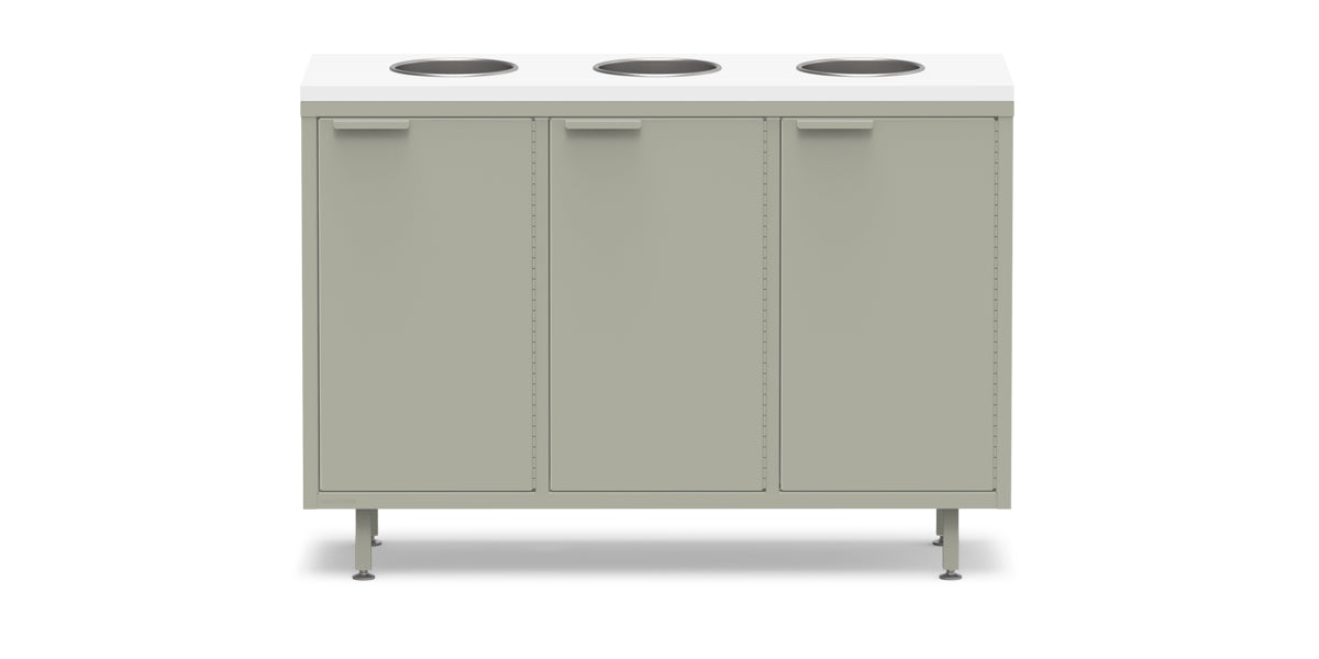 Active Duty ADA Recycling Credenza 47W | 3 Bin