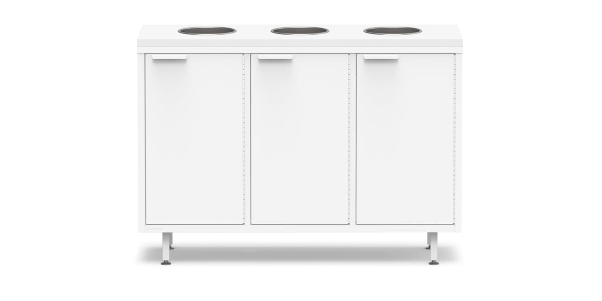 Active Duty ADA Recycling Credenza 47W | 3 Bin