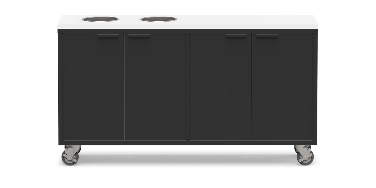 Active Duty ADA Recycling Credenza 60W | 2 Bin, 3 Bin, or 4 Bin
