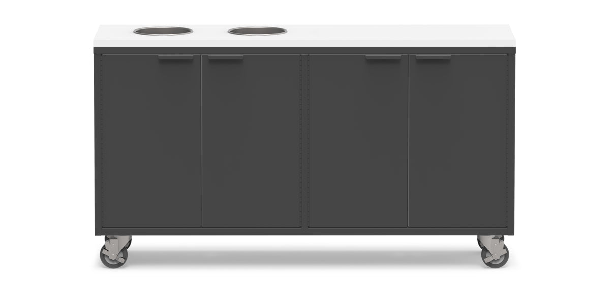 Active Duty ADA Recycling Credenza 60W | 2 Bin, 3 Bin, or 4 Bin