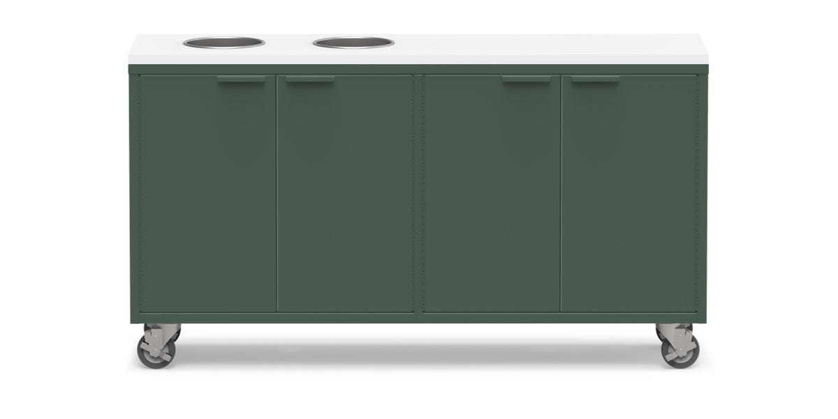Active Duty ADA Recycling Credenza 60W | 2 Bin, 3 Bin, or 4 Bin