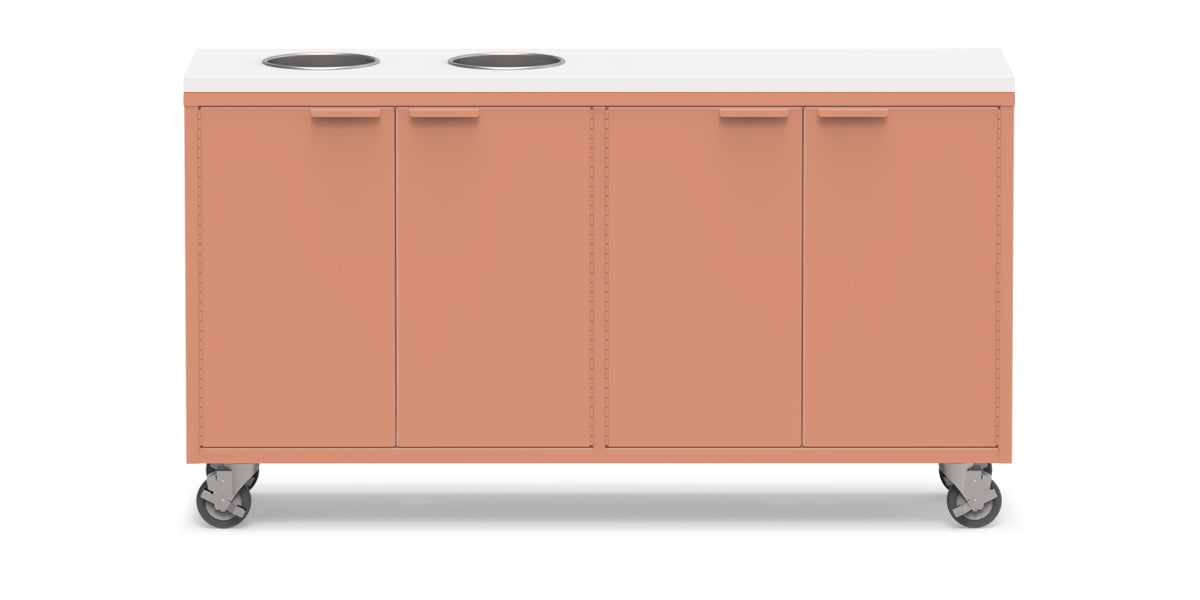 Active Duty ADA Recycling Credenza 60W | 2 Bin, 3 Bin, or 4 Bin