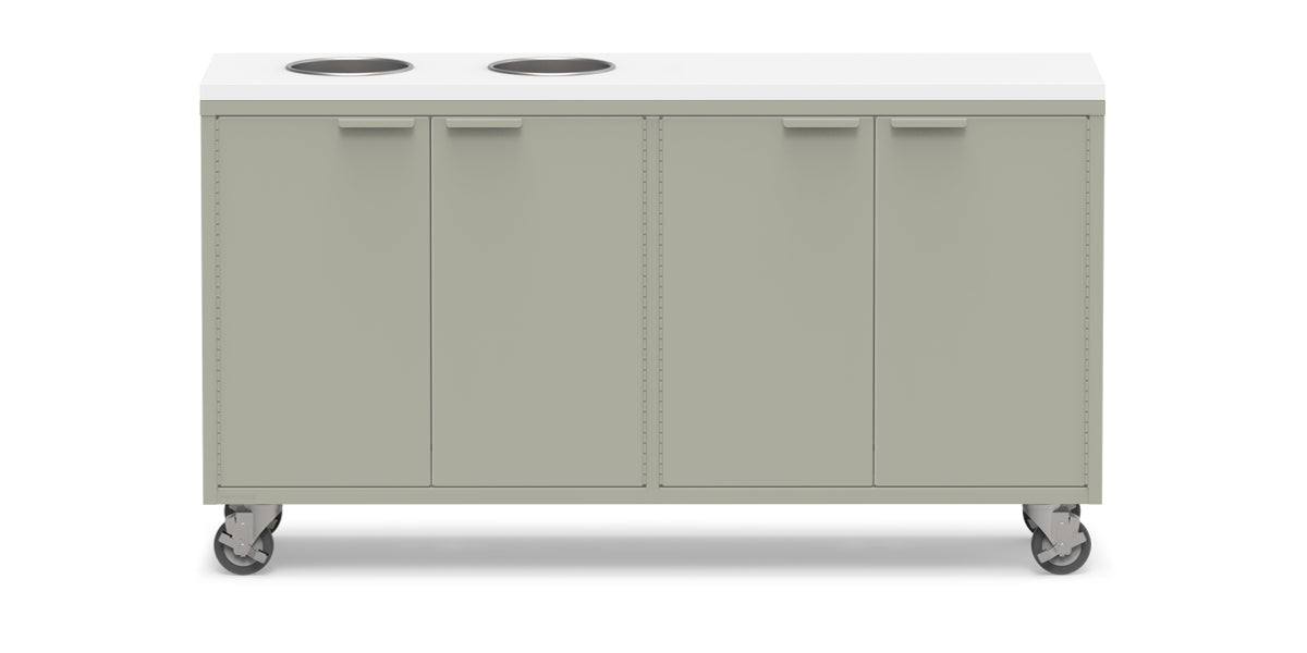 Active Duty ADA Recycling Credenza 60W | 2 Bin, 3 Bin, or 4 Bin