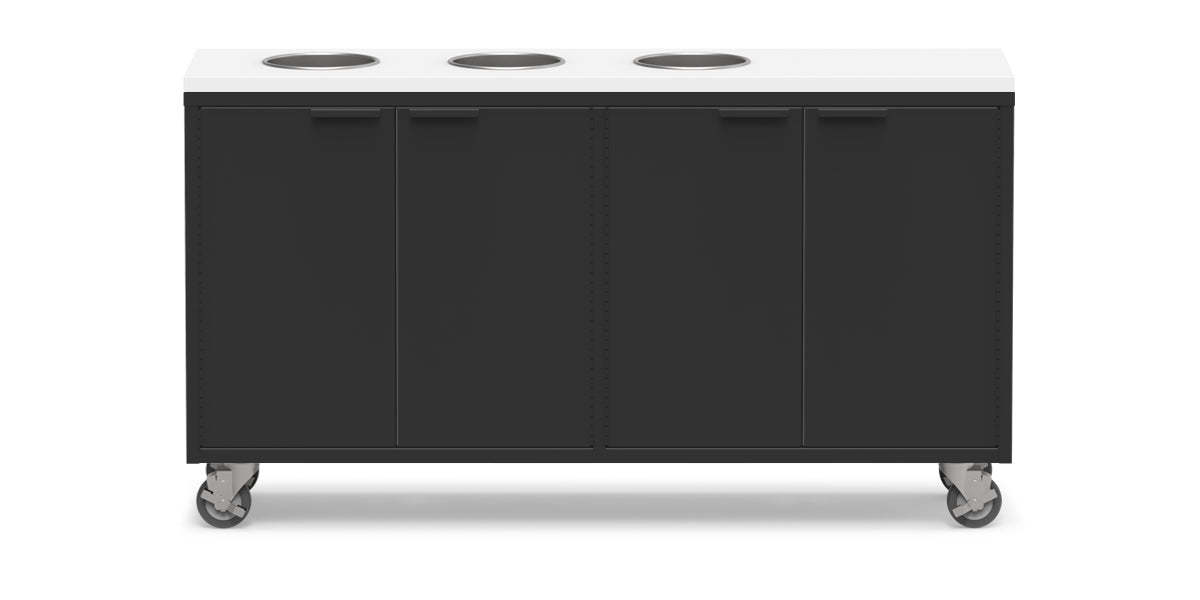 Active Duty ADA Recycling Credenza 60W | 2 Bin, 3 Bin, or 4 Bin