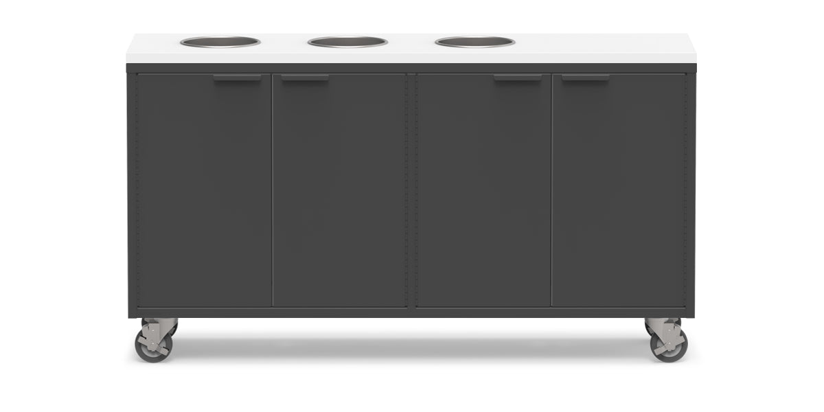 Active Duty ADA Recycling Credenza 60W | 2 Bin, 3 Bin, or 4 Bin