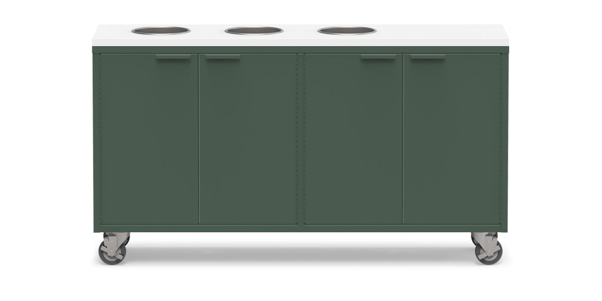 Active Duty ADA Recycling Credenza 60W | 2 Bin, 3 Bin, or 4 Bin