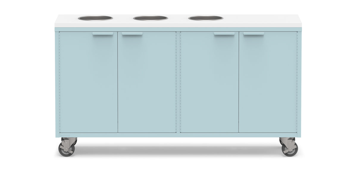 Active Duty ADA Recycling Credenza 60W | 2 Bin, 3 Bin, or 4 Bin