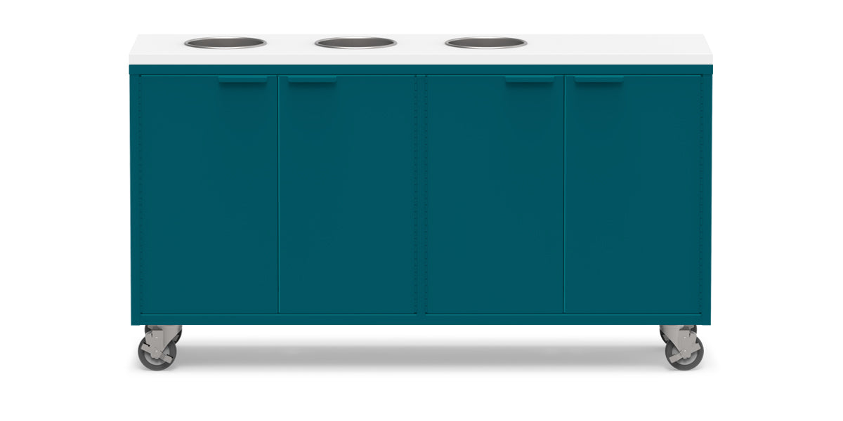 Active Duty ADA Recycling Credenza 60W | 2 Bin, 3 Bin, or 4 Bin